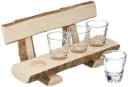 Deggelbam Schnapsbank Holzbank mit 4 Stamperl Bild 2
