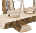 Deggelbam Schnapsbank Holzbank mit 4 Stamperl Bild 4