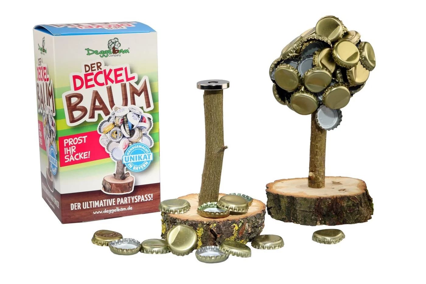 Deggelbam Kronkorkenhalter Magnetbaum Naturholz Handgefertigt - Bild 2