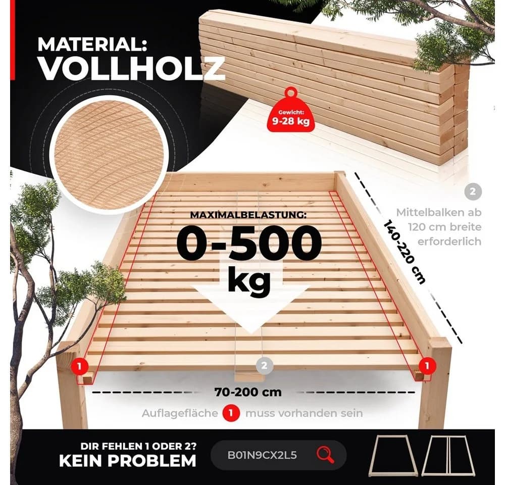 TUGA-Holztech Rollrost 500kg Belastbar Stabil - Bild 5