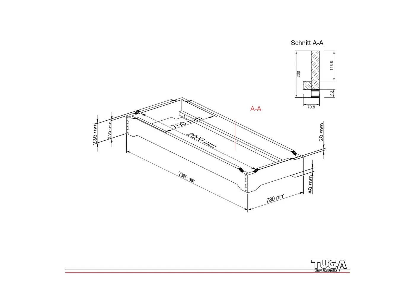 TUGA-Holztech Stapelbett Massivholz Fichte unbehandelt - Bild 5