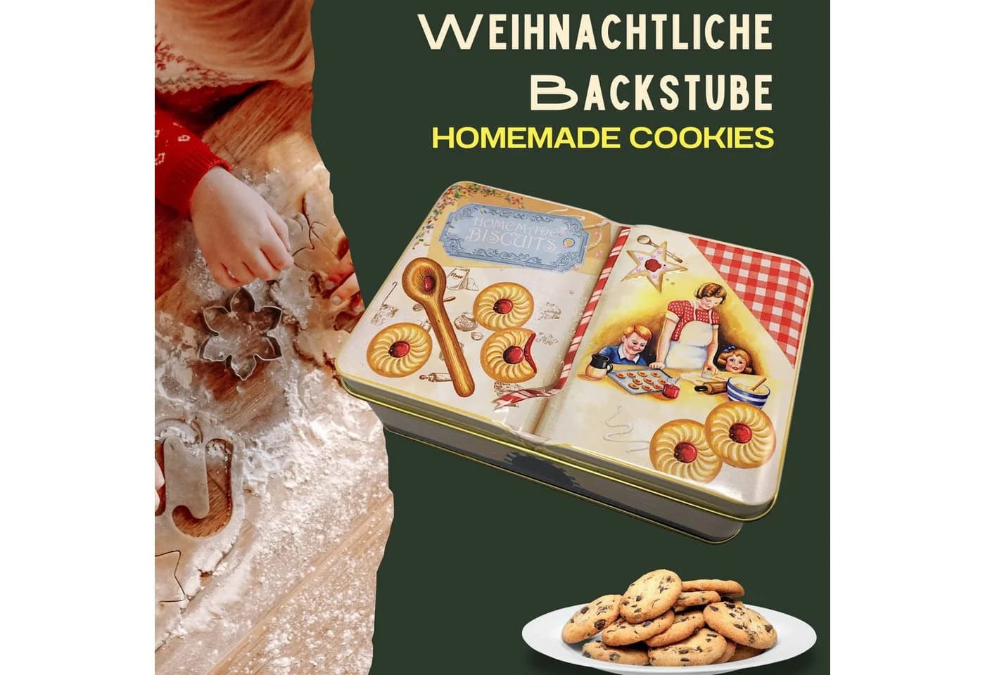MediMuc Keksdose Nostalgische Buchdose Homemade Cookies Metall - Bild 3