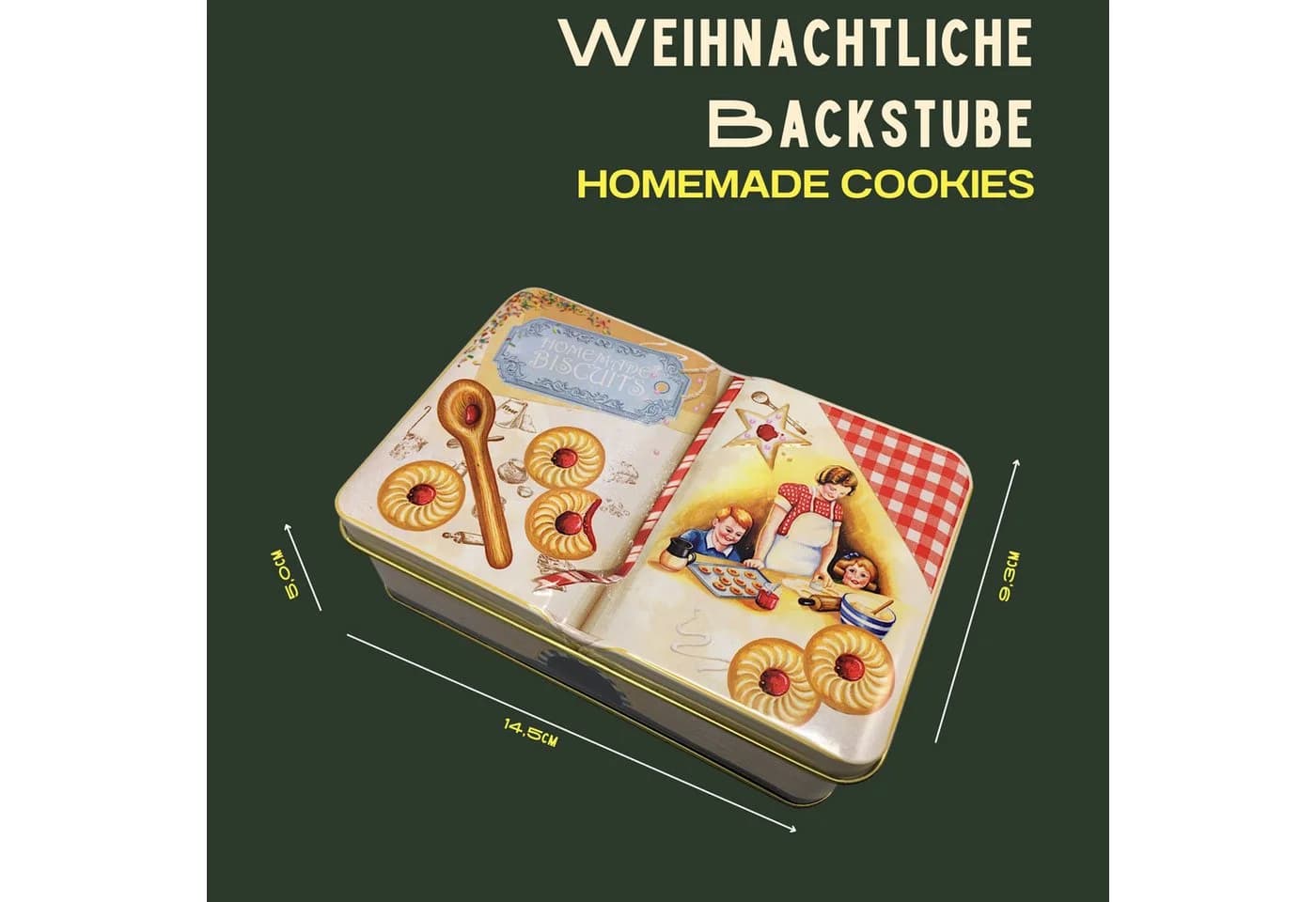 MediMuc Keksdose Nostalgische Buchdose Homemade Cookies Metall - Bild 4
