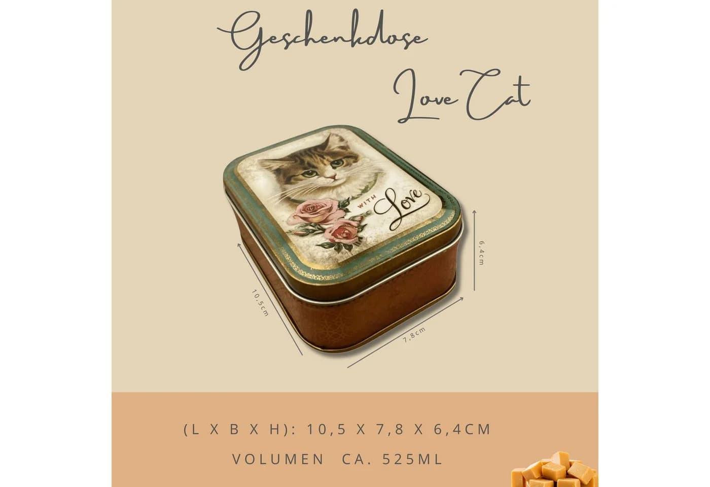 MediMuc Keksdose Love Cat Blechdose Nostalgisch