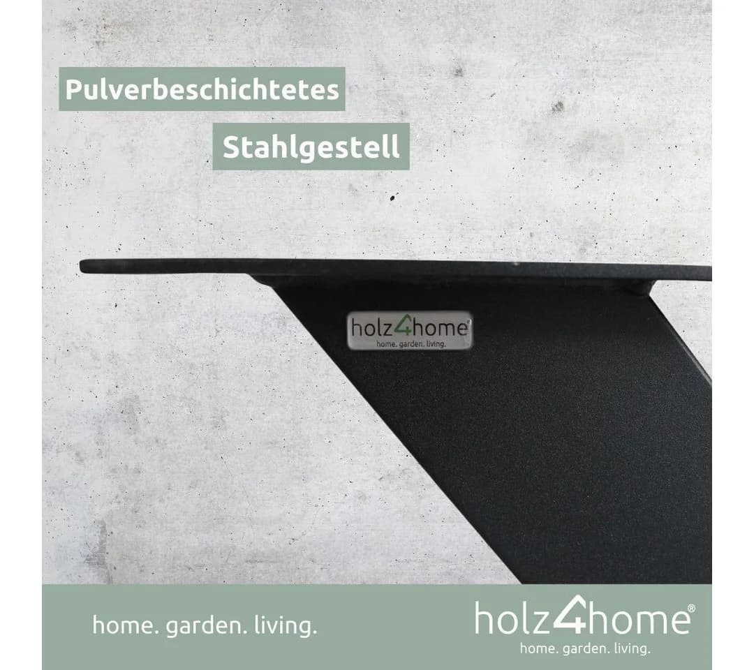 holz4home® Tischgestell aus Metall Schwarz Pulverbeschichtet Schwerlast - Bild 3