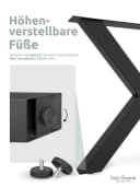 holz4home® Tischgestell aus Metall Schwarz Pulverbeschichtet Schwerlast Bild 4