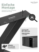 holz4home® Tischgestell aus Metall Schwarz Pulverbeschichtet Schwerlast Bild 5