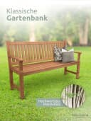 holz4home® Gartenbank aus Pappelholz für 2-3 Personen Bild 1