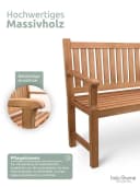 holz4home® Gartenbank aus Pappelholz für 2-3 Personen Bild 3