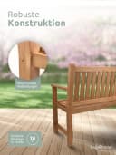 holz4home® Gartenbank aus Pappelholz für 2-3 Personen Bild 5