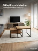 holz4home Couchtisch 2er Set Eiche Massivholz Ausziehbar Bild 1