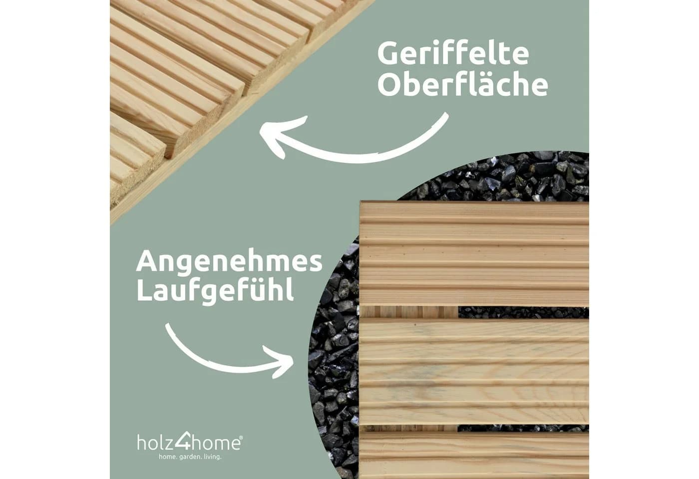 Holzfliese Kiefernholz 47,5 x 47,5 cm - Bild 5