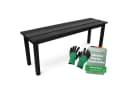 holz4home® Gartenbank aus Massivholz Ohne Lehne Bild 2