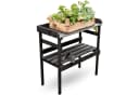 holz4home Pflanztisch Gartentisch aus Holz mit verzinkter Arbeitsplatte Schwarz Bild 2