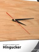 holz4home Wanduhr Eichenholz Stahlrahmen Braun/Schwarz Bild 4