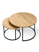 holz4home® Couchtisch 2er-Set MDF Sonoma Eiche Industrial Bild 2