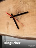 holz4home® Wanduhr Eichenholz Quadratisch Stahlrahmen Schwarz Bild 4