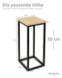 holz4home® Blumenständer 3er Set MDF Sonoma Eiche Metallgestell Schwarz Bild 5