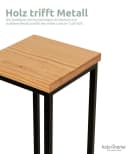 holz4home® Blumenständer Dekoständer Eichenholz Massiv Stahlrahmen Loft-Stil Bild 3