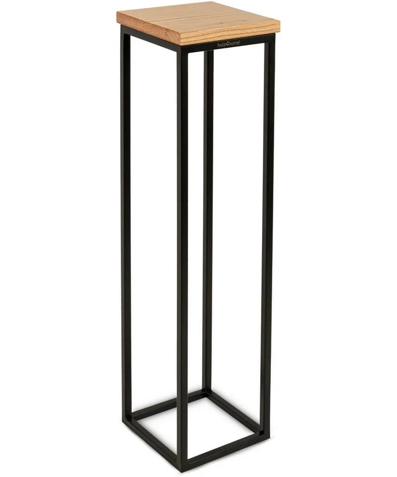 holz4home® Blumenständer Eichenholz Massiv Stahlrahmen Loft-Stil - Bild 2