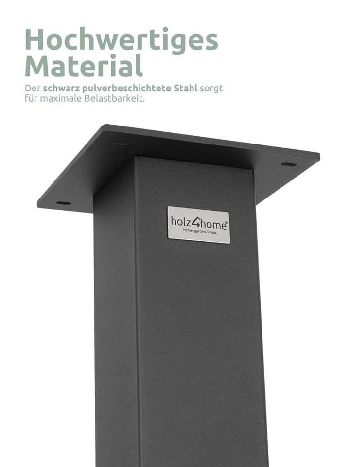 holz4home® Tischgestell Metall Schwarz Schwerlast - Bild 3