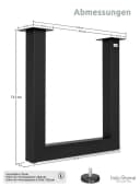 holz4home® Tischgestell Metall Schwarz Schwerlast Bild 5
