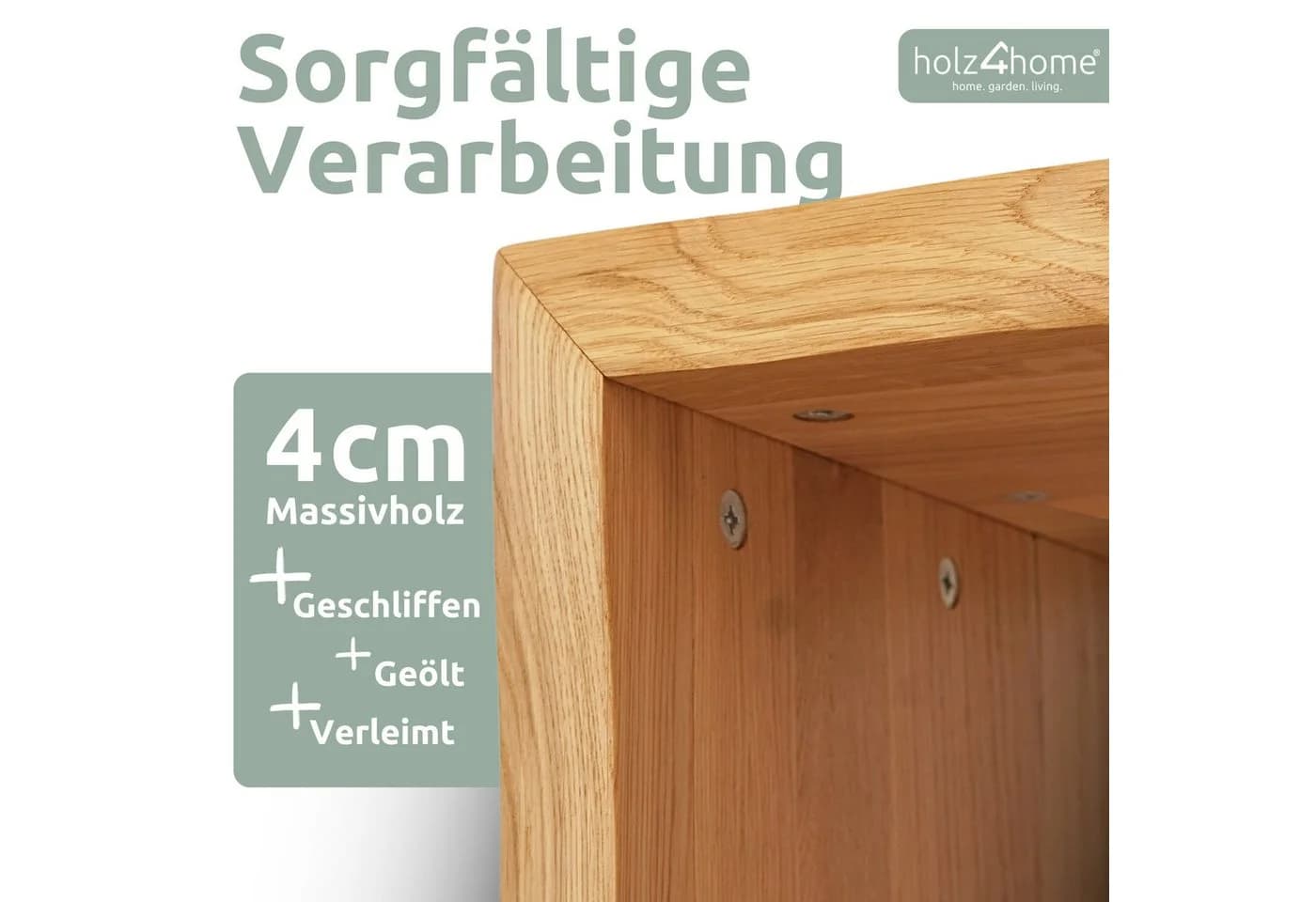holz4home® Sitzbank Massivholzbank Eiche mit Baumkante - Bild 5
