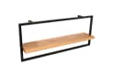 holz4home® Wandregal Eiche Natur mit Metallrahmen Schwarz Bild 2