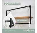 holz4home® Wandregal Eiche Natur mit Metallrahmen Schwarz Bild 4