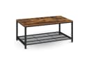 holz4home® Couchtisch Connie Braun Industrial Look mit Gitterablage Bild 2