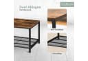 holz4home® Couchtisch Connie Braun Industrial Look mit Gitterablage Bild 3