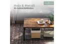 holz4home® Couchtisch Connie Braun Industrial Look mit Gitterablage Bild 4