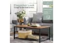 holz4home® Couchtisch Connie Braun Industrial Look mit Gitterablage Bild 5