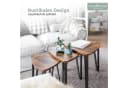 holz4home® Couchtisch Radon 3er Set Beistelltische Industrial-Look Braun Bild 1
