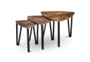 holz4home® Couchtisch Radon 3er Set Beistelltische Industrial-Look Braun Bild 2