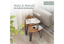 holz4home® Couchtisch Radon 3er Set Beistelltische Industrial-Look Braun Bild 4