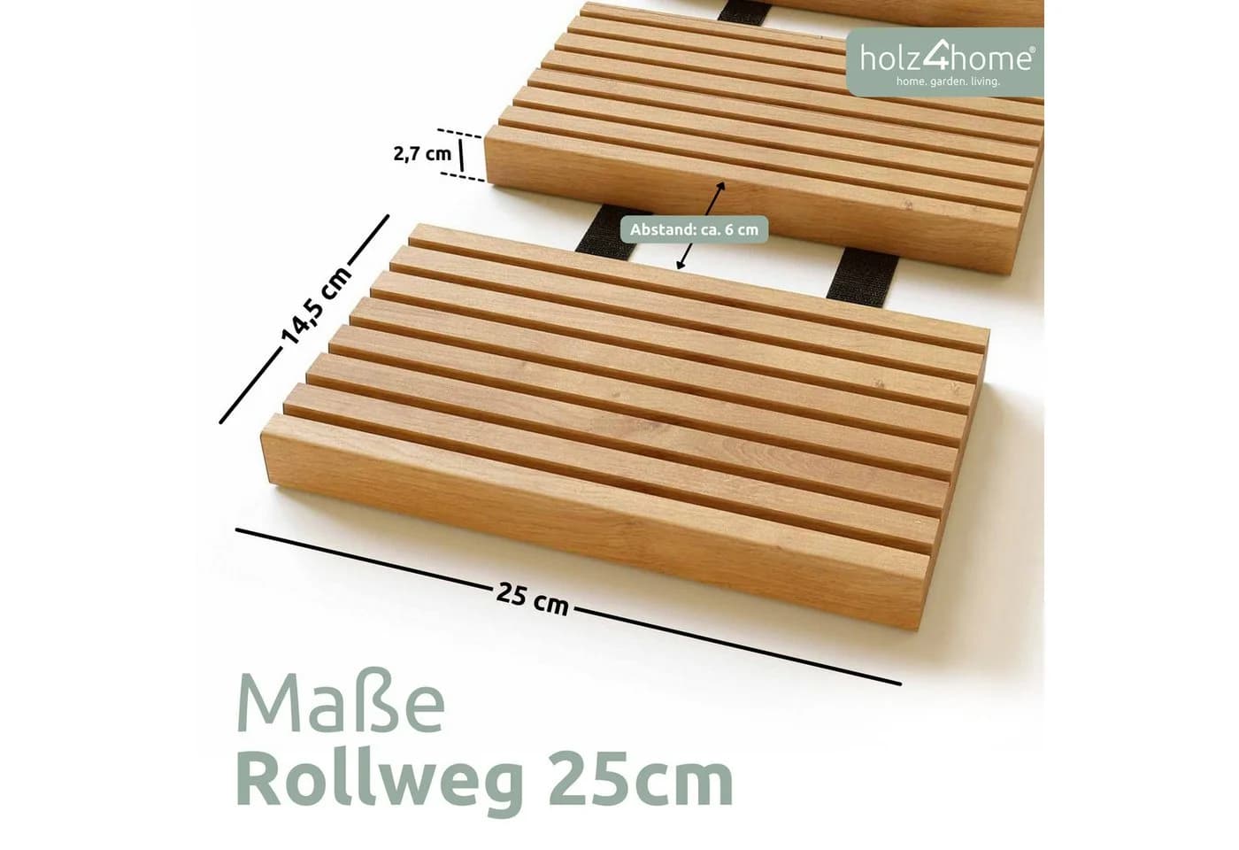 holz4home® Rollweg aus Lärchenholz 2,5m Gartenweg - Bild 5