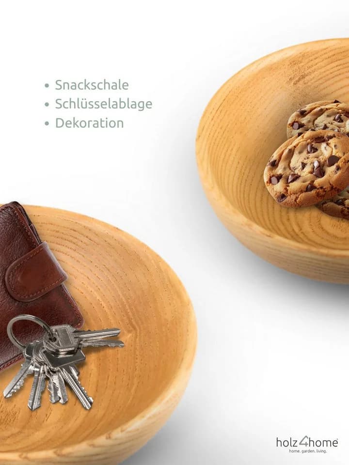 holz4home® Dekoschale Snackschale aus Eschenholz Schlüsselablage Massivholz - Bild 5