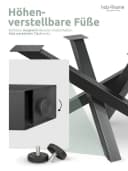 holz4home® Tischgestell aus Metall Schwarz Pulverbeschichtet Schwerlast Bild 4