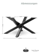 holz4home® Tischgestell aus Metall Schwarz Pulverbeschichtet Schwerlast Bild 5