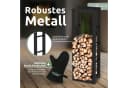 holz4home® Kaminholzregal aus Metall Schwarz Bild 1
