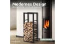 holz4home® Kaminholzregal aus Metall Schwarz Bild 4