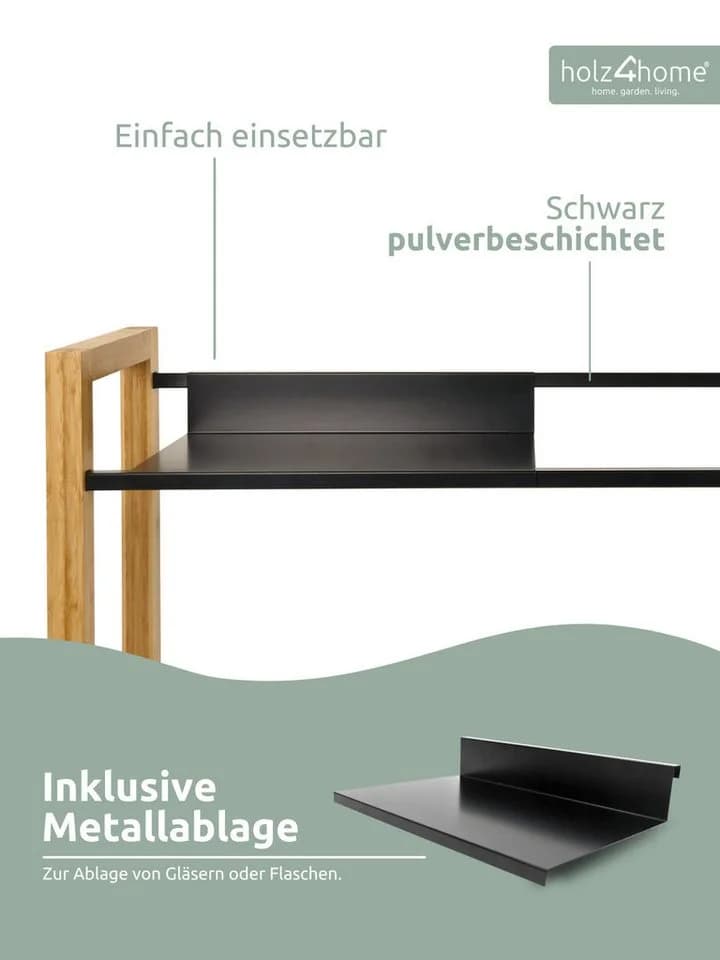 holz4home® Getränkekistenregal Bambus 4 Kisten breit - Bild 5