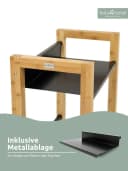 holz4home® Getränkekistenregal Bambus Schwarz Metallstreben Bild 5