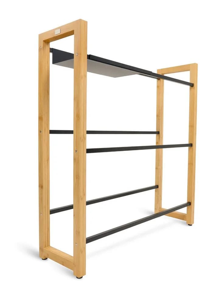 holz4home® Getränkekistenregal Bambus Metall Schwarz - Bild 2