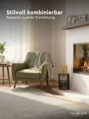 holz4home® Kamingarnitur Kaminbesteck 6-tlg. Schwarz mit Holzgriff inkl. Ofenhandschuh Bild 1