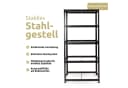 deluxe4home Schwerlastregal Kellerregal verzinkt Schwarz Silber Bild 5