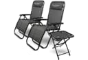 deluxe4home Gartenliege Set 3-teilig Anthrazit Klappbar Bild 2