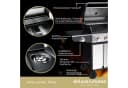 deluxe4home® Grillwagen Gasgrill mit Deckel, 3 + 1 Seitenbrenner, Thermometer Bild 4