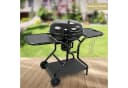 deluxe4home Holzkohlegrill Grillwagen Kugelgrill Ø55 cm Schwarz mit Rollen Bild 1
